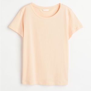 Light Orange Cotton Short Sleeve
